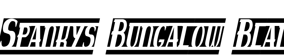Spankys Bungalow Blanco Italico Font Download Free
